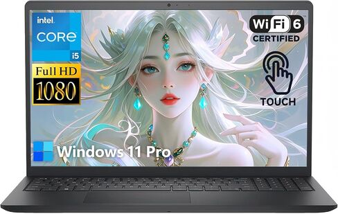 Dell Touchscreen Laptop, Intel 10-Core i5-1334U(Beat Ryzen 7 7730U, Up to 4.6GHz), 32GB RAM 1TB SSD, Win 11 Pro WiFi6 Bluetooth, 15.6" FHD Laptops-Computer for Gaming Business in Kuwait