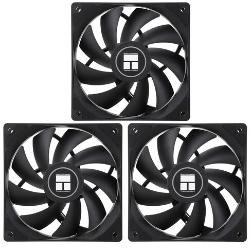 ثيرمال رايت مروحة تبريد وحدة المعالجة المركزية TL-C12C X3 مقاس 120 ملم، مروحة كمبيوتر صامتة PWM 4 دبابيس مع محمل S-FDB متضمن، مروحة تبريد تصل الى 1550 دورة في الدقيقة (3 كميات) in Saudi Arabia