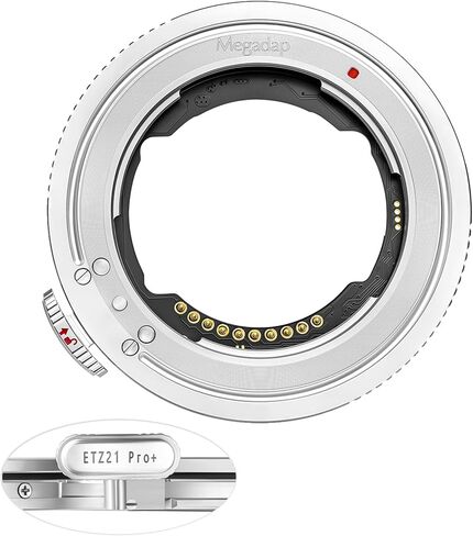 Megadap ETZ21 PRO + محول عدسة التركيز التلقائي المدمج في فتحة إلكترونية متوافقة مع كاميرا Nikon Z Zf Z9 Z8 Z6III Z7II Z7 Z6II Z6 Z5 Z50 ZFC لعدسات سلسلة Sony FE Sigma Tamron FE in Kuwait