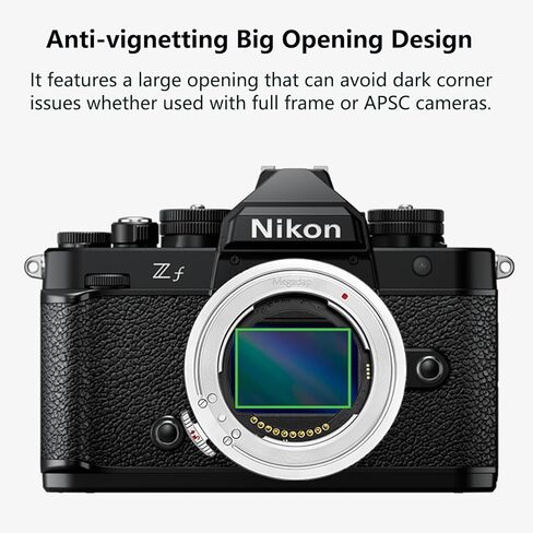 Megadap ETZ21 PRO + محول عدسة التركيز التلقائي المدمج في فتحة إلكترونية متوافقة مع كاميرا Nikon Z Zf Z9 Z8 Z6III Z7II Z7 Z6II Z6 Z5 Z50 ZFC لعدسات سلسلة Sony FE Sigma Tamron FE in Kuwait