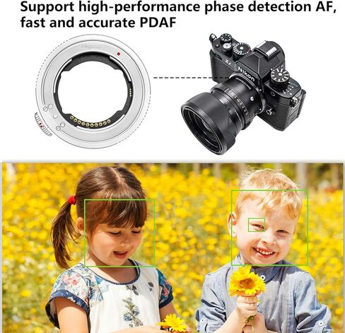 Megadap ETZ21 PRO + محول عدسة التركيز التلقائي المدمج في فتحة إلكترونية متوافقة مع كاميرا Nikon Z Zf Z9 Z8 Z6III Z7II Z7 Z6II Z6 Z5 Z50 ZFC لعدسات سلسلة Sony FE Sigma Tamron FE in Kuwait
