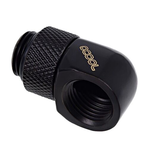 Alphacool ES 5/3mm برغي على فوهة G1/4 ومجموعة تركيب دوارة 90 درجة، أسود عميق، عبوتان in Kuwait
