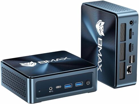 Bmax B9 Plus Mini PC, 12th Gen Intel Core i5-1235U (10C/12T, Beats N100/N150/4300U/5500U), 24GB LPDDR5 RAM 512GB NVMe SSD, Micro Desktop Computer Support Dual SSD, WiFi 6, Triple 4K Display, Win 11 in Kuwait