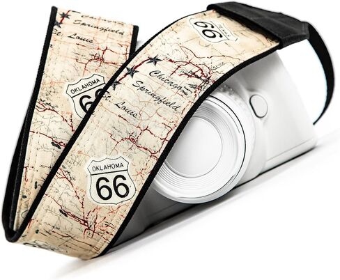 Route 66 Map Camera Strap, for DSLR, SLR or Mirrorless Cameras in Kuwait