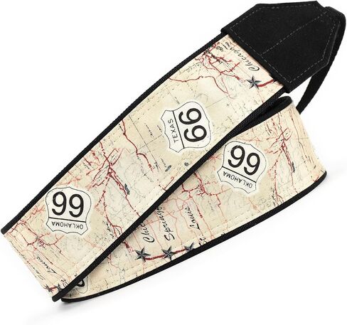 Route 66 Map Camera Strap, for DSLR, SLR or Mirrorless Cameras in Kuwait