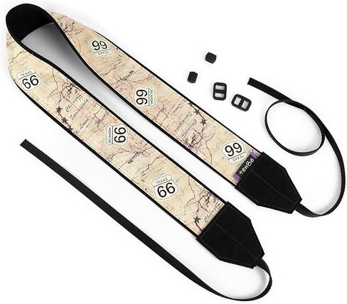 Route 66 Map Camera Strap, for DSLR, SLR or Mirrorless Cameras in Kuwait