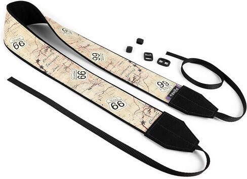 Route 66 Map Camera Strap, for DSLR, SLR or Mirrorless Cameras in Kuwait