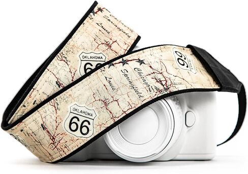 Route 66 Map Camera Strap, for DSLR, SLR or Mirrorless Cameras in Kuwait