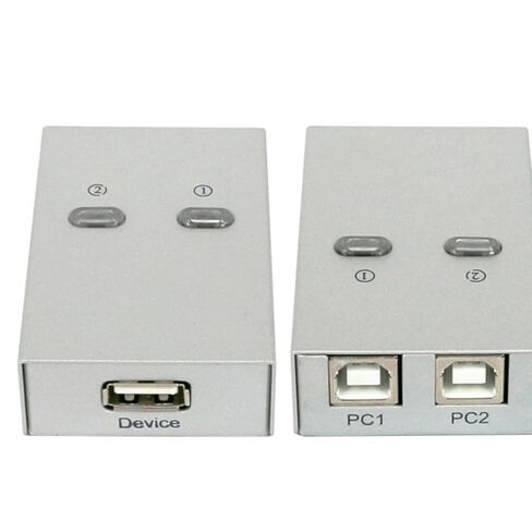 جهاز مشاركة الطابعة والماسح الضوئي Balacoo USB 2.0 لجهازي كمبيوتر، صندوق مشاركة محيطي محدد USB تلقائي بدون كابل، متوافق مع Windows، للاستخدام المنزلي والمكتبي in Kuwait