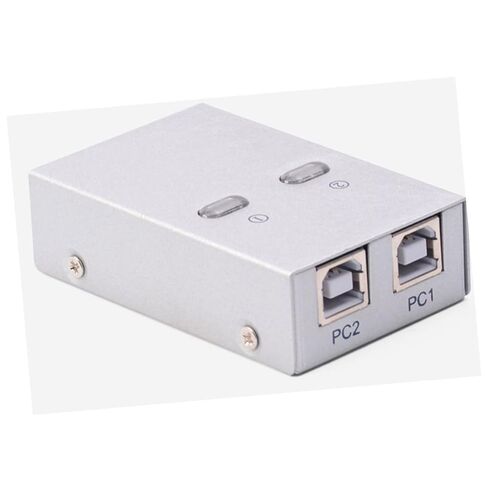 جهاز مشاركة الطابعة والماسح الضوئي Balacoo USB 2.0 لجهازي كمبيوتر، صندوق مشاركة محيطي محدد USB تلقائي بدون كابل، متوافق مع Windows، للاستخدام المنزلي والمكتبي in Kuwait