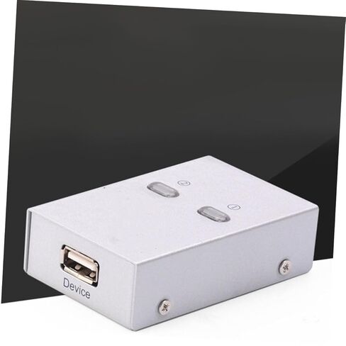 جهاز مشاركة الطابعة والماسح الضوئي Balacoo USB 2.0 لجهازي كمبيوتر، صندوق مشاركة محيطي محدد USB تلقائي بدون كابل، متوافق مع Windows، للاستخدام المنزلي والمكتبي in Kuwait