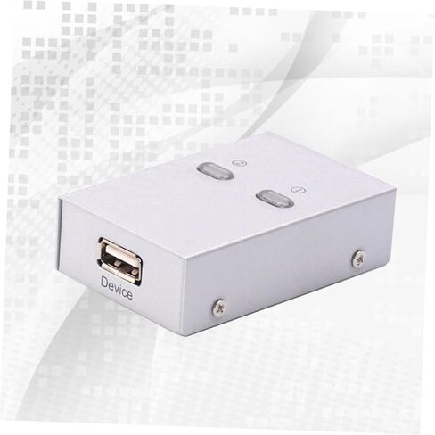 جهاز مشاركة الطابعة والماسح الضوئي Balacoo USB 2.0 لجهازي كمبيوتر، صندوق مشاركة محيطي محدد USB تلقائي بدون كابل، متوافق مع Windows، للاستخدام المنزلي والمكتبي in Kuwait