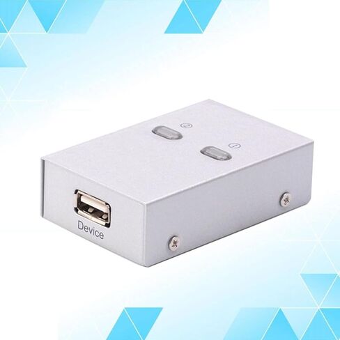 جهاز مشاركة الطابعة والماسح الضوئي Balacoo USB 2.0 لجهازي كمبيوتر، صندوق مشاركة محيطي محدد USB تلقائي بدون كابل، متوافق مع Windows، للاستخدام المنزلي والمكتبي in Kuwait