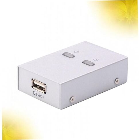 جهاز مشاركة الطابعة والماسح الضوئي Balacoo USB 2.0 لجهازي كمبيوتر، صندوق مشاركة محيطي محدد USB تلقائي بدون كابل، متوافق مع Windows، للاستخدام المنزلي والمكتبي in Kuwait