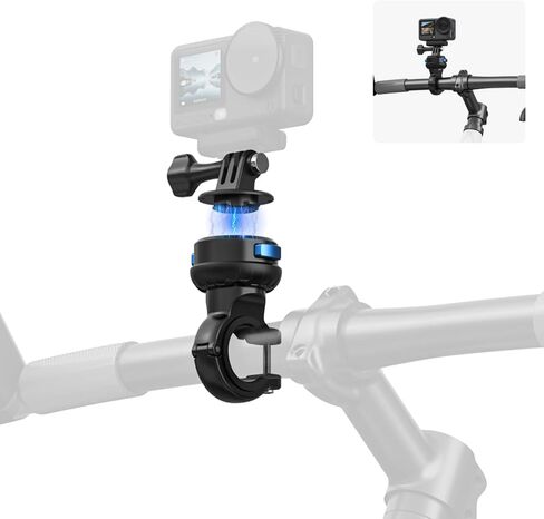Magnetic Bike Bicycle Handlebar Mount, 360 Degree Rotation Motorcycle Handlebar Clamp Mount Compatible with GoPro Hero 13 12 11 10 Session DJI Action 6/5 Pro/4 and More Cameras in Kuwait