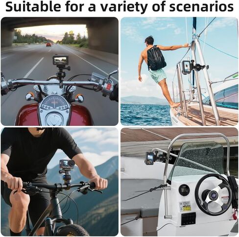 Magnetic Bike Bicycle Handlebar Mount, 360 Degree Rotation Motorcycle Handlebar Clamp Mount Compatible with GoPro Hero 13 12 11 10 Session DJI Action 6/5 Pro/4 and More Cameras in Kuwait