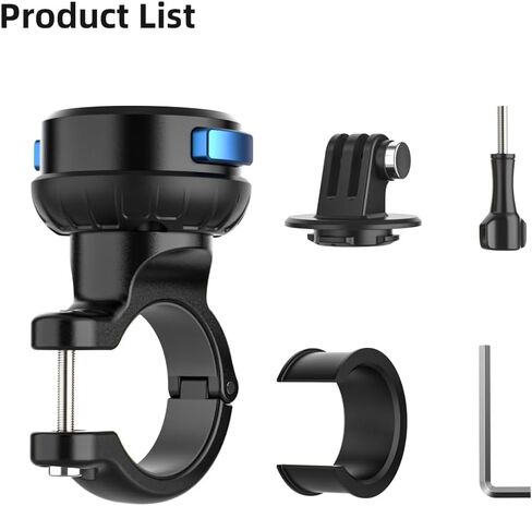 Magnetic Bike Bicycle Handlebar Mount, 360 Degree Rotation Motorcycle Handlebar Clamp Mount Compatible with GoPro Hero 13 12 11 10 Session DJI Action 6/5 Pro/4 and More Cameras in Kuwait