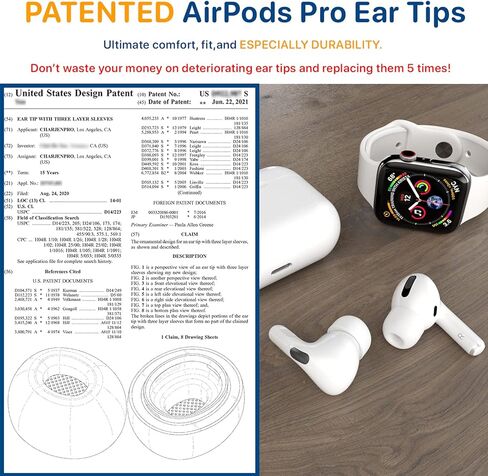 AirFoams Pro Active V2.0 Memory Foam Lifetime Replacement Ear Tips for AirPods Pro 1 & 2 – Flexible Silicone Shield, Anti Slip, Better Sound, All Day Comfort, Secure, Noise Cancelling (3 Pairs-S/M/L) in Kuwait