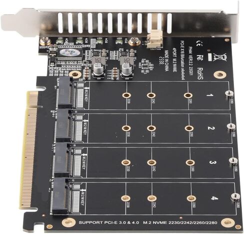 عملية مستقرة M.2 PCIE محول 4x32Gbps بطاقة لينة لأجهزة الكمبيوتر مع مؤشر LED فردي in Kuwait