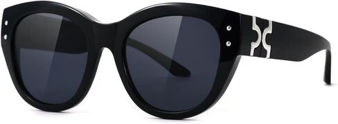 Meeloog Polarized Sunglasses Fit Over Glasses For Women, Trendy Round Sun Glasses Lightweight Wrap Around Shades MST0080 in Kuwait