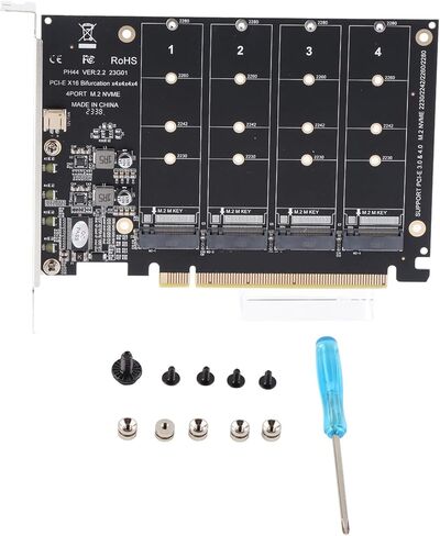 عملية مستقرة M.2 PCIE محول 4x32Gbps بطاقة لينة لأجهزة الكمبيوتر مع مؤشر LED فردي in Kuwait