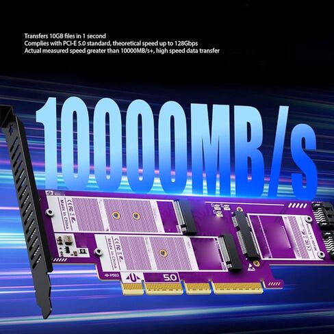 محول بيوينر PCIe 5.0 NVMe | سرعة فائقة تبلغ 128 جيجابت في الثانية، متوافقة مع أنظمة تشغيل متعددة - التوصيل والتشغيل لترقية M.2 SSD in Kuwait