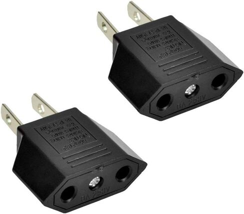 ANRANK E-U1009618AK الاتحاد الأوروبي أوروبا إلى الولايات المتحدة الأمريكية محول قابس الطاقة للسفر (أسود، 6 عبوات) in Saudi Arabia