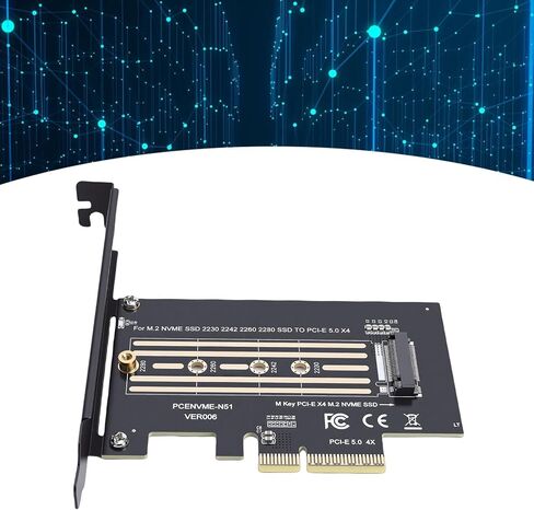 بطاقة محول Diyeeni PCIe 4X إلى M.2 PCIe X4 إلى M.2 NVMe بطاقة توسيع بسرعة 128 جيجابت في الثانية لـ 2280 2260 2242 2230 SSD مع دعم WIINS10 in Kuwait