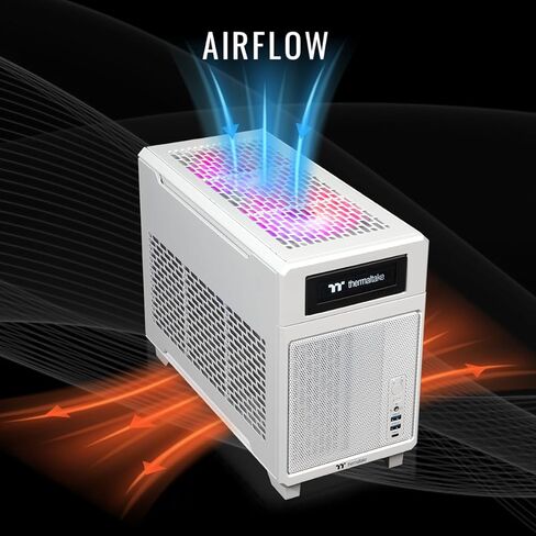 كمبيوتر الألعاب Thermaltake LCGS Traveler 9880S Mini-ITX (AMD Ryzen™ 7 9800X3D، ToughRam 32GB DDR5 6000MT/s RGB Memory، NVIDIA® GeForce RTX™ 5080، 2 تيرابايت NVMe M.2، WiFi، Windows 11) TR1S-B850-580-LCS in Kuwait
