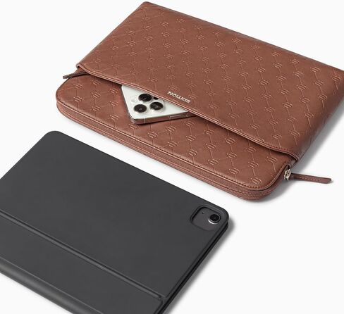 حافظة تابلت مريحة x Edition مقاس 11 بوصة، متوافقة مع iPad Air/Pro M4 2026 مقاس 11 بوصة، لوحة مفاتيح ذكية/سحرية مع حامل أقلام، حافظة من الجلد الصناعي مع جيب أمامي بسحاب للرجال والنساء، بني in Kuwait