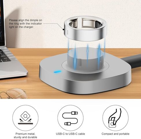 Charger Compatible with Aura-Ring Gen 4, Charging Dock with USB-C Cable for Aura-Ring 4, Size 9 in Saudi Arabia