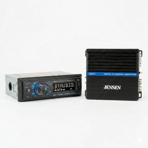 JENSEN Car Stereo with 2-Channel Amplifier Bundle in Kuwait