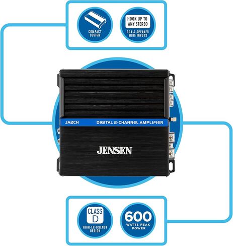 JENSEN Car Stereo with 2-Channel Amplifier Bundle in Kuwait