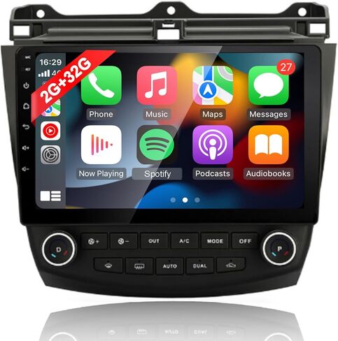 ستيريو سيارة LEXXSON لسيارة Honda Accord 7th 2003-2007، لراديو Honda Accord 2003 2004 2005 2006 2007 مدمج في Carplay & Android Auto، مع نظام تحديد المواقع العالمي (GPS)، واي فاي، بلوتوث، FM، شاشة مقسمة in Kuwait