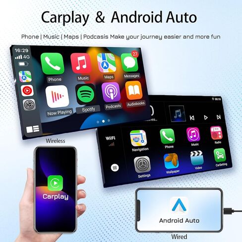 ستيريو سيارة LEXXSON لسيارة Honda Accord 7th 2003-2007، لراديو Honda Accord 2003 2004 2005 2006 2007 مدمج في Carplay & Android Auto، مع نظام تحديد المواقع العالمي (GPS)، واي فاي، بلوتوث، FM، شاشة مقسمة in Kuwait