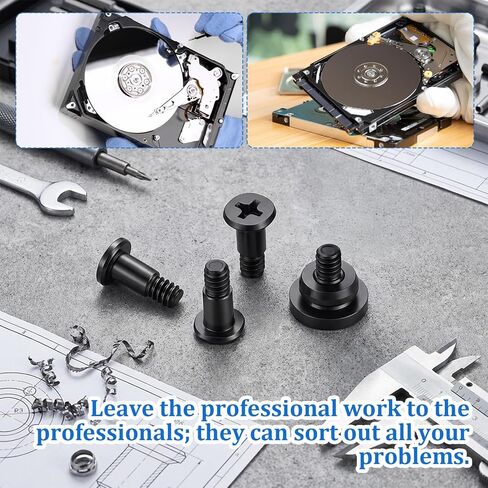 12 Pcs Hard Drive Mounting Screws, Shock Absorption Rubber Washer Kit, Anti Vibration Screws for 3.5 Inch HDD SSD, Computer PC Hard Disk Drive Mounting Accessories for Desktop PC Chassis Set (Black) in Kuwait