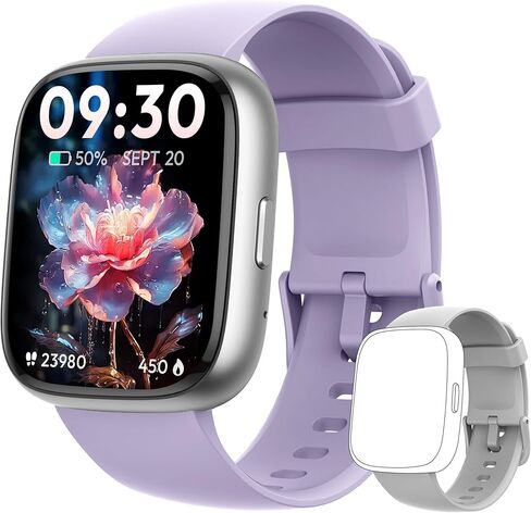 ساعة ذكية للنساء والرجال، 2026 جديدة 1.96 بوصة Reloj Inteligente Para Mujer للرد/إجراء المكالمات، وضغط الدم، ومعدل ضربات القلب، ومراقبة النوم، وأكثر من 100 وضع رياضي، ومساعد الصوت، ساعة لياقة بدنية لهاتف iOS Android in Saudi Arabia