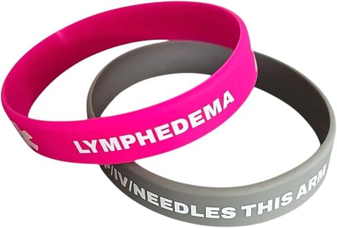 Lymphedema No Bp/IV/Needles Silicone Bracelet Lot of 2 (Small Adult) in Saudi Arabia