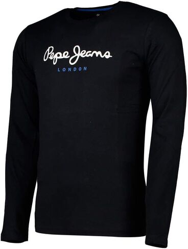 Pepe Jeans Eggo Long T-Shirts & Polo Shirts Men Black - XS - Long Sleeved Shirts Shirt in Saudi Arabia