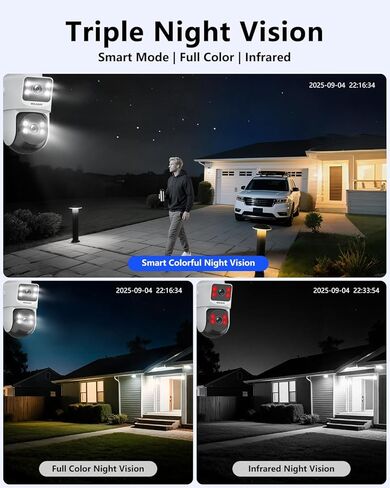 WEILAILIFE 【صوت ثنائي الاتجاه وربط مزدوج】 كاميرا أمان PoE IP بدقة 4K 8 ميجابكسل ممتدة، كاميرات أمان سلكية خارجية وداخلية، مراقبة فيديو منزلية مع كابل LAN بطول 18.3 مترًا in Kuwait