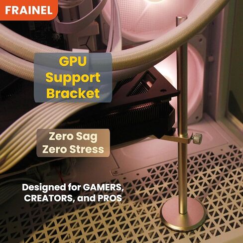 GPU Support Bracket, Universal Graphics Card Sag Support Stand (Up to 7.3"), Aluminum Alloy Video Card Holder with Magnetic Base, Rubber Pad & Leveling Tool for ATX/E-ATX/M-ATX in Kuwait