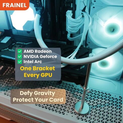 GPU Support Bracket, Universal Graphics Card Sag Support Stand (Up to 7.3"), Aluminum Alloy Video Card Holder with Magnetic Base, Rubber Pad & Leveling Tool for ATX/E-ATX/M-ATX in Kuwait