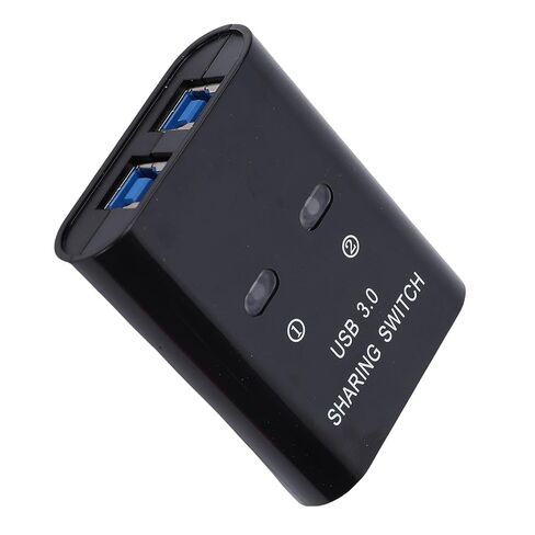 محدد مفتاح USB 3.0 بمنفذين لمشاركة الطابعة | مفتاح ضغطة واحدة لجهازي كمبيوتر، توصيل وتشغيل محمول صغير الحجم بدون طاقة خارجية، USB 3.0 عالي السرعة، نظام تشغيل متعدد in Kuwait