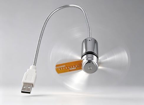 مروحة ساعة USB، مروحة USB برقبة مرنة، مروحة USB صغيرة مع ساعة رقمية ومقياس حرارة، مروحة USB C هادئة لأجهزة الكمبيوتر المحمول، بنك الطاقة، سطح المكتب، المكتب، الدراسة والاستخدام بجانب السرير. in Kuwait