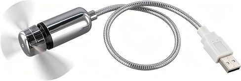 مروحة ساعة USB، مروحة USB برقبة مرنة، مروحة USB صغيرة مع ساعة رقمية ومقياس حرارة، مروحة USB C هادئة لأجهزة الكمبيوتر المحمول، بنك الطاقة، سطح المكتب، المكتب، الدراسة والاستخدام بجانب السرير. in Kuwait