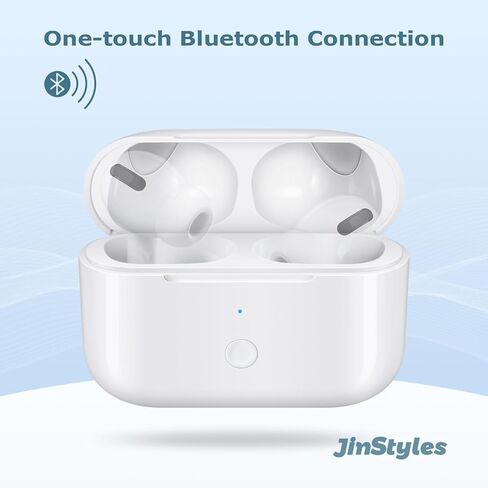 حافظة شحن لاسلكية متوافقة مع AirPods Pro: حافظة شاحن بديلة مع اقتران بلوتوث، سماعات الأذن غير متضمنة (أبيض، علبة شحن AirPods Pro 1.2 USB-C) in Kuwait