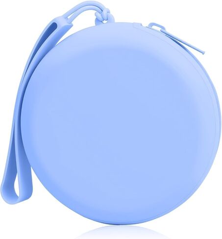 Silicone Bag Suitable for AirPods Charging Case Cover Holder, Headphone Case Tech Pouch Organizer for Accessories with Cable Management, Earbud Case & Coin Purse for Travel, Pink in Kuwait