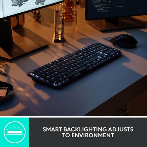 Logitech MX Mechanical Wireless Illuminated Performance Keyboard, Clicky Switches + MX Master 3S Bluetooth Edition Wireless Mouse, No USB Receiver - Ultra-Fast Scrolling, Ergo, 8K DPI, Graphite in Kuwait
