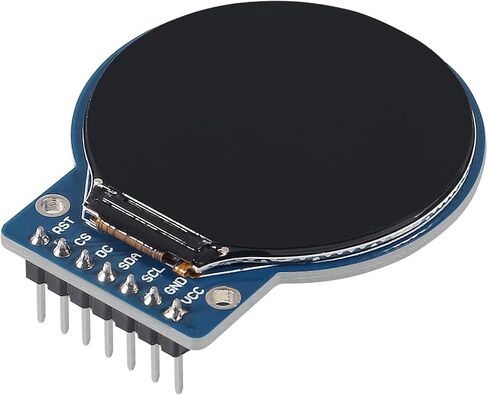 AITRIP 3PCS 1.28 Inch TFT LCD Round Display Screen Module RGB 240 * 240 GC9A01 Driver 4 Wire SPI with 60pcs Multicolored Dupont Wire for Arduino in Kuwait