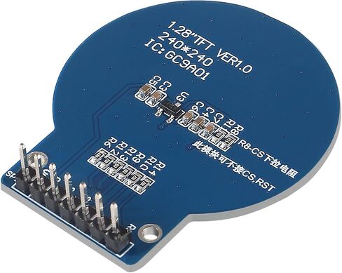 AITRIP 3PCS 1.28 Inch TFT LCD Round Display Screen Module RGB 240 * 240 GC9A01 Driver 4 Wire SPI with 60pcs Multicolored Dupont Wire for Arduino in Kuwait
